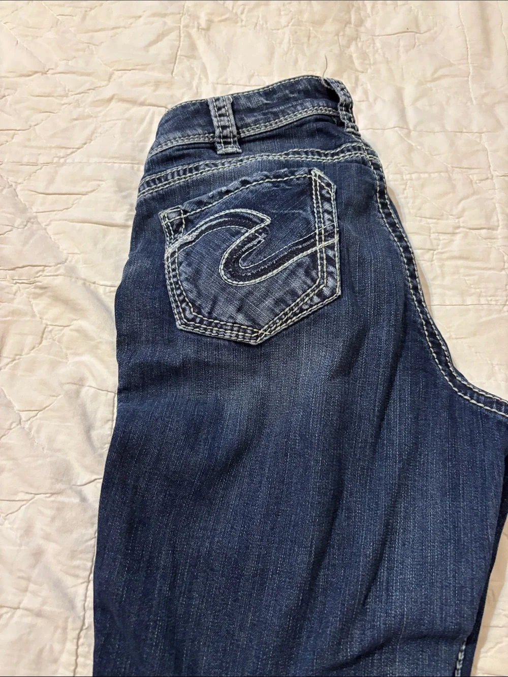 Silver Jeans Dark Indigo Boot Cut Jeans